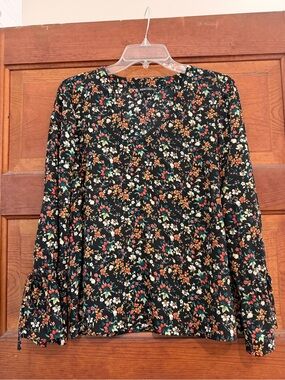 J. Crew Mercantile Floral Long-Sleeve Top